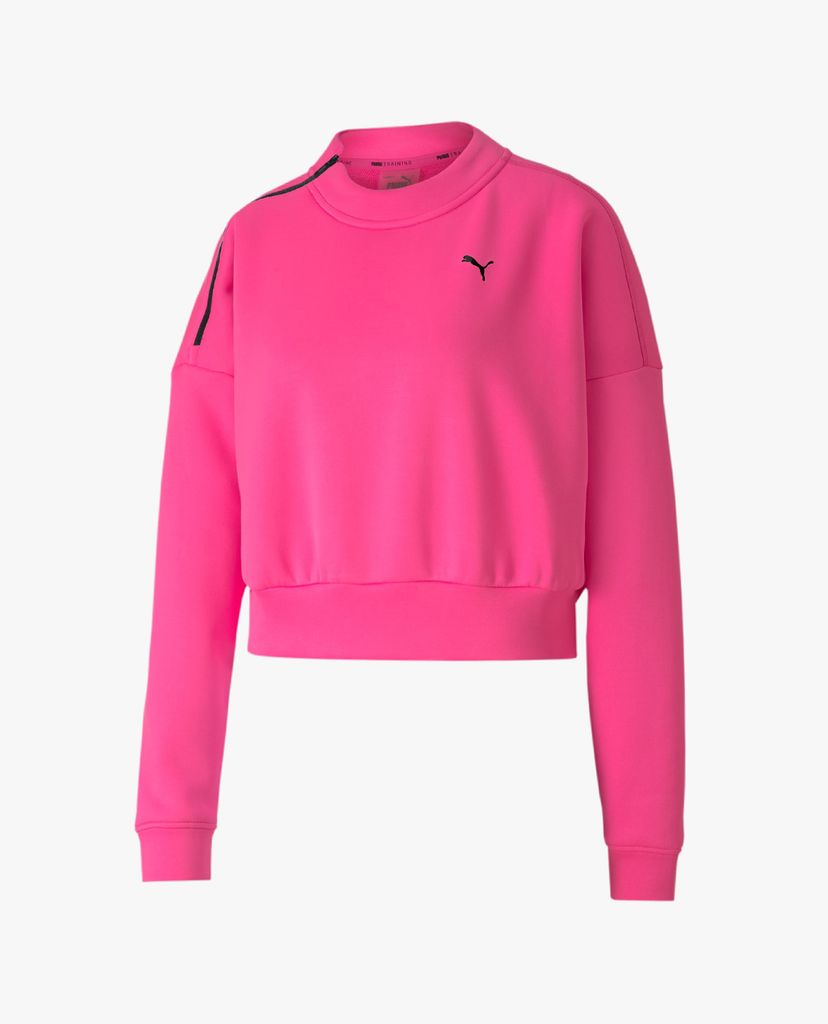 PUMA - Áo sweater nữ cổ tròn tay dài Brave Zip Crew Neck Training
