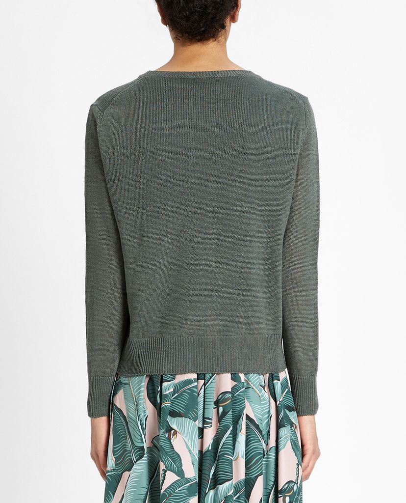 WEEKEND MAX MARA - Áo len nữ dài tay phom suông Flutterflies