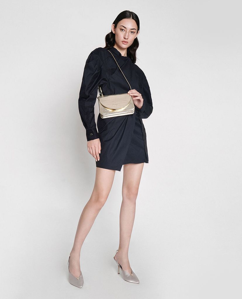 CHARLES & KEITH - Giày cao gót mũi nhọn Satin Embellished Slingback