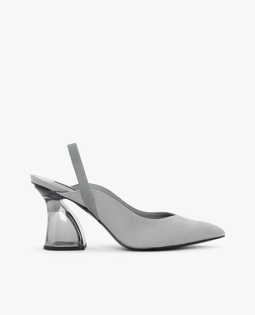 CHARLES & KEITH - Giày cao gót mũi nhọn Lucite Sculptural