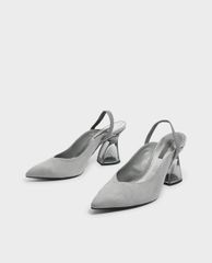 CHARLES & KEITH - Giày cao gót mũi nhọn Lucite Sculptural