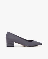 CHARLES & KEITH - Giày cao gót mũi nhọn đế vuông Metallic Accent