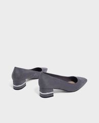 CHARLES & KEITH - Giày cao gót mũi nhọn đế vuông Metallic Accent