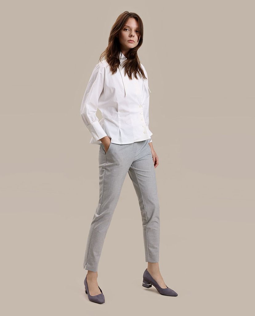 CHARLES & KEITH - Giày cao gót mũi nhọn đế vuông Metallic Accent
