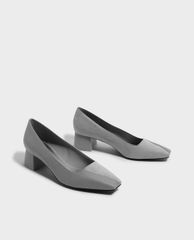 CHARLES & KEITH - Giày cao gót đế vuông mũi nhọn thời trang