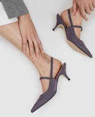 CHARLES & KEITH - Giày cao gót mũi nhọn Slingback Kitten