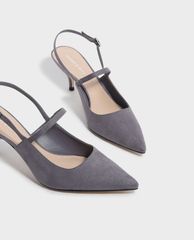 CHARLES & KEITH - Giày cao gót mũi nhọn Slingback Kitten