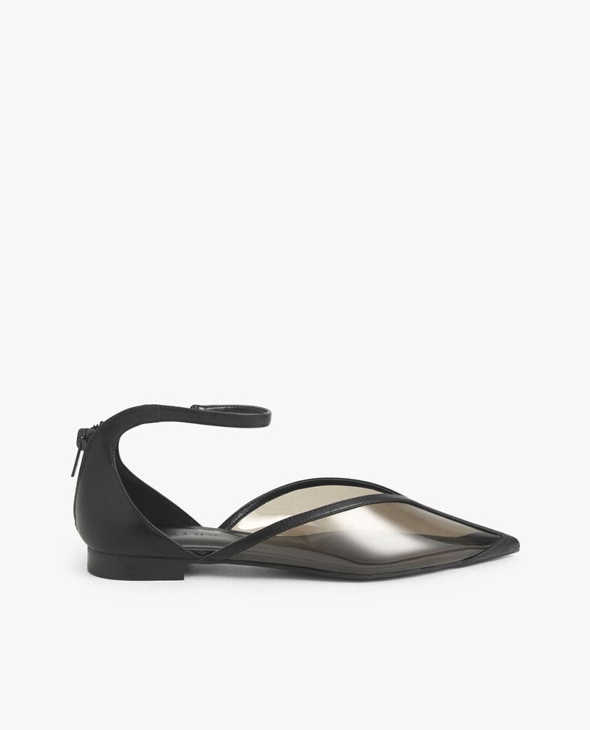 CHARLES & KEITH - Giày đế bệt nữ mũi nhọn See Through Effect Flat