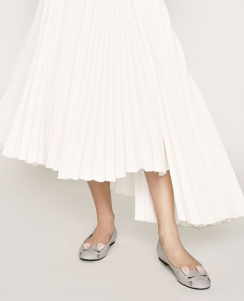 CHARLES & KEITH - Giày đế bệt nữ mũi tròn Rat Zodiac Ballerina