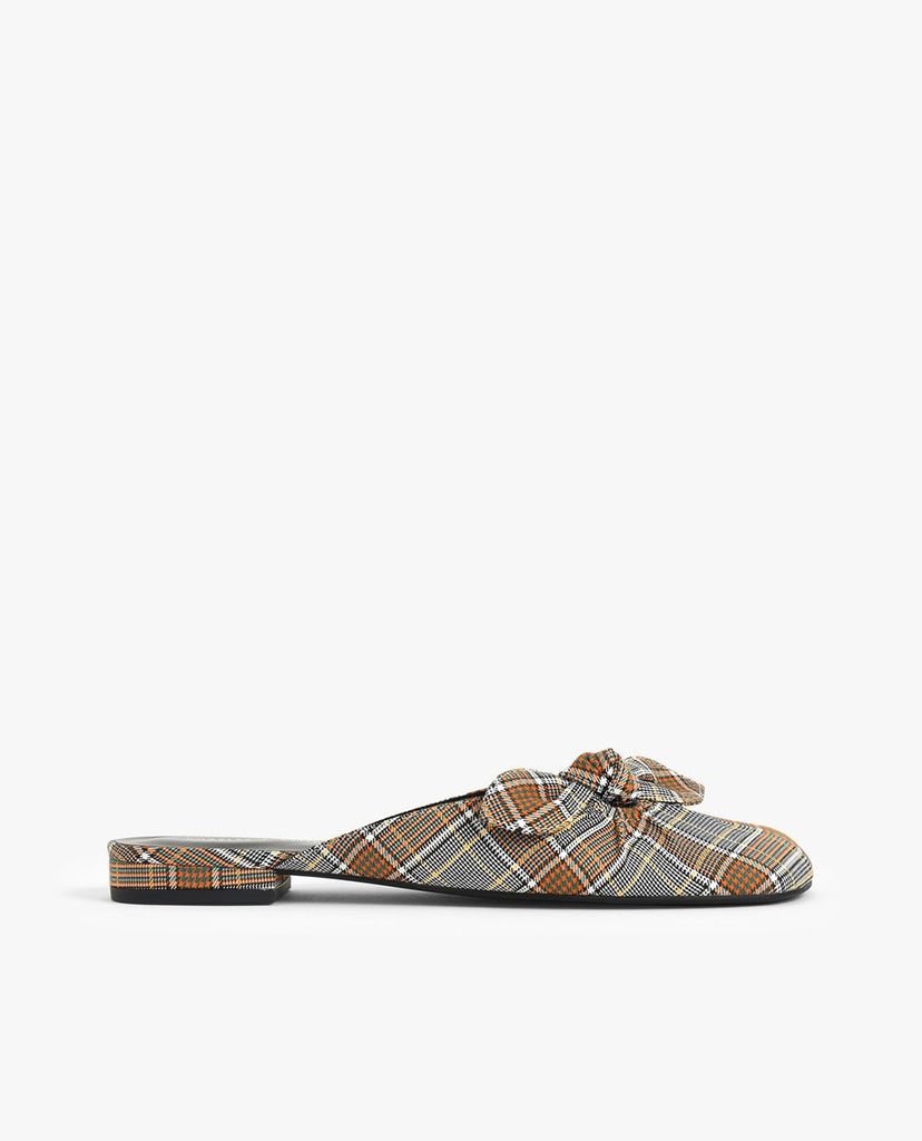 CHARLES & KEITH - Giày mules nữ mũi tròn Knotted Fabric