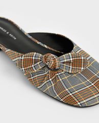 CHARLES & KEITH - Giày mules nữ mũi tròn Knotted Fabric