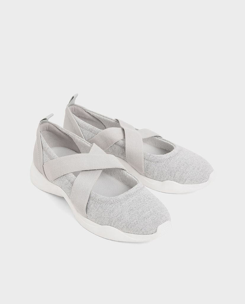 CHARLES & KEITH - Giày sneaker nữ quai chéo Criss Cross Slip On