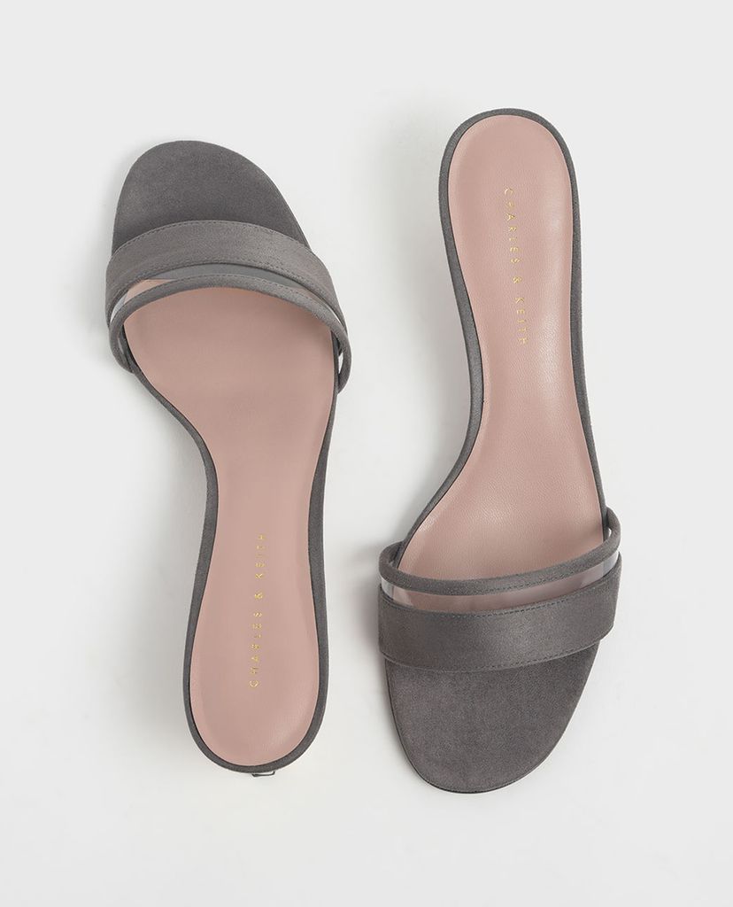 CHARLES & KEITH - Giày cao gót quai ngang Clear Strap Kitten