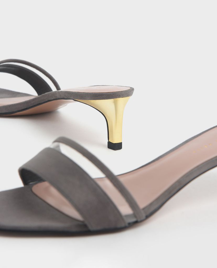CHARLES & KEITH - Giày cao gót quai ngang Clear Strap Kitten