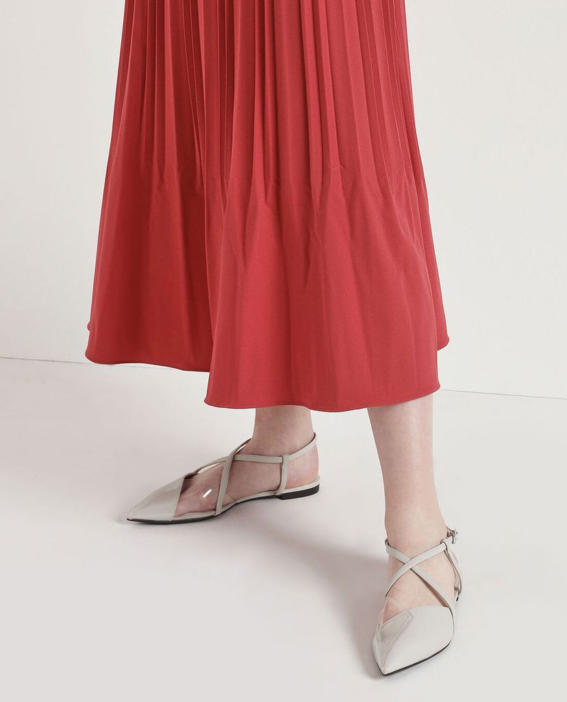 CHARLES & KEITH - Giày đế bệt See Through Effect Criss Cross