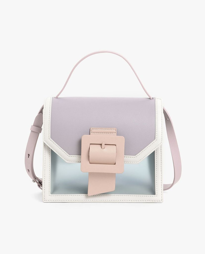 CHARLES & KEITH - Túi đeo vai phom vuông See Through Effect