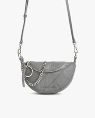 CHARLES & KEITH - Túi đeo vai yên ngựa có nếp nhăn hiệu ứng Nylon thời trang