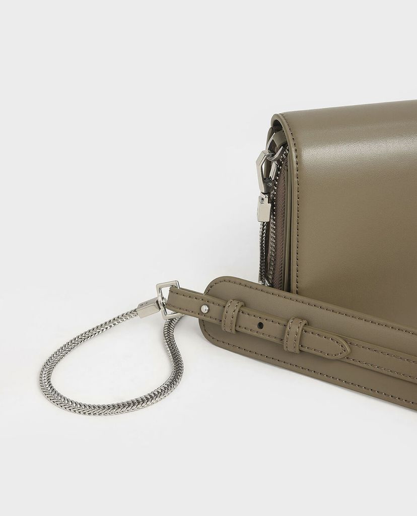 CHARLES & KEITH - Túi đeo chéo chữ nhật Metallic Edge