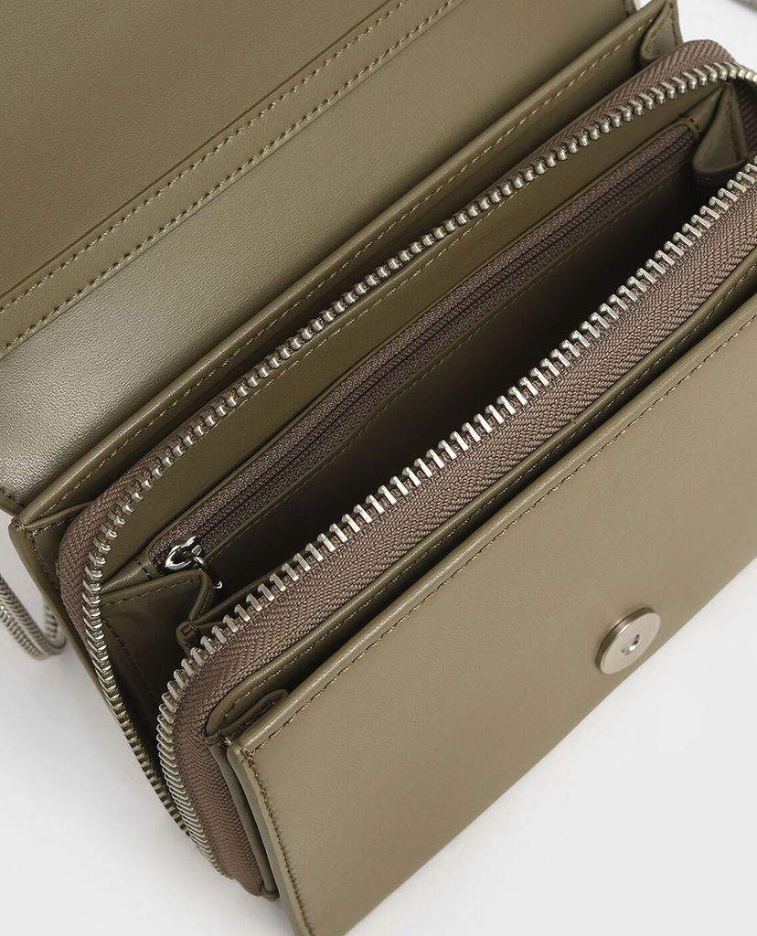 CHARLES & KEITH - Túi đeo chéo chữ nhật Metallic Edge