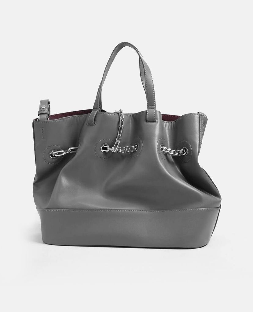 CHARLES & KEITH - Túi đeo vai Grey Padlock Tote