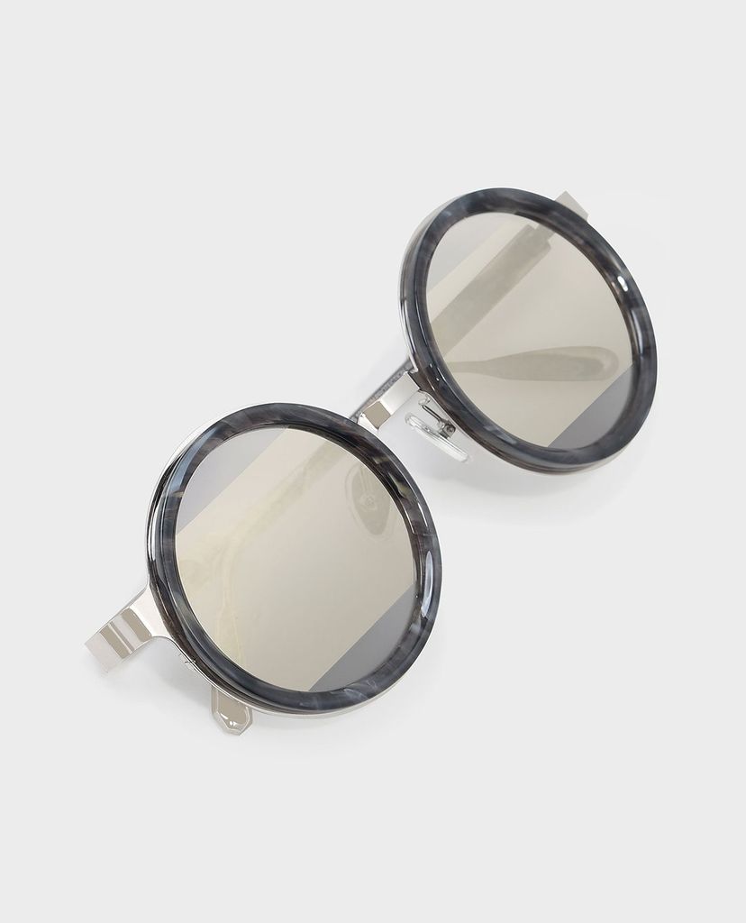 CHARLES & KEITH - Kính mát nữ gọng tròn Round Frame