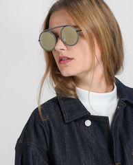CHARLES & KEITH - Kính mát nữ gọng tròn Acetate Round Frame
