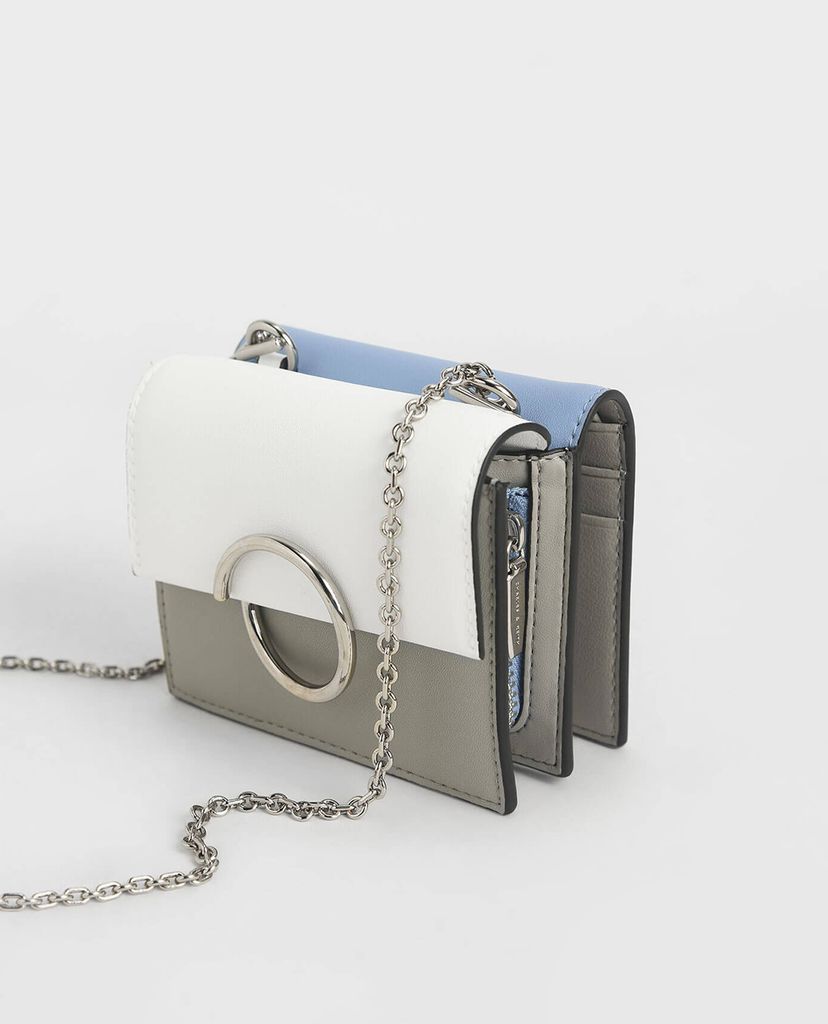 CHARLES & KEITH - Ví cầm tay nữ phom vuông Ring Detail