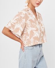 GIGI - Áo sơ mi nữ phom croptop hiện đại Lapel Collar