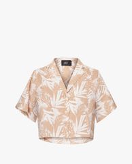 GIGI - Áo sơ mi nữ phom croptop hiện đại Lapel Collar