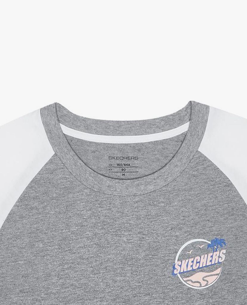 SKECHERS - Đầm mini cổ tròn ngắn tay phom suông thời trang
