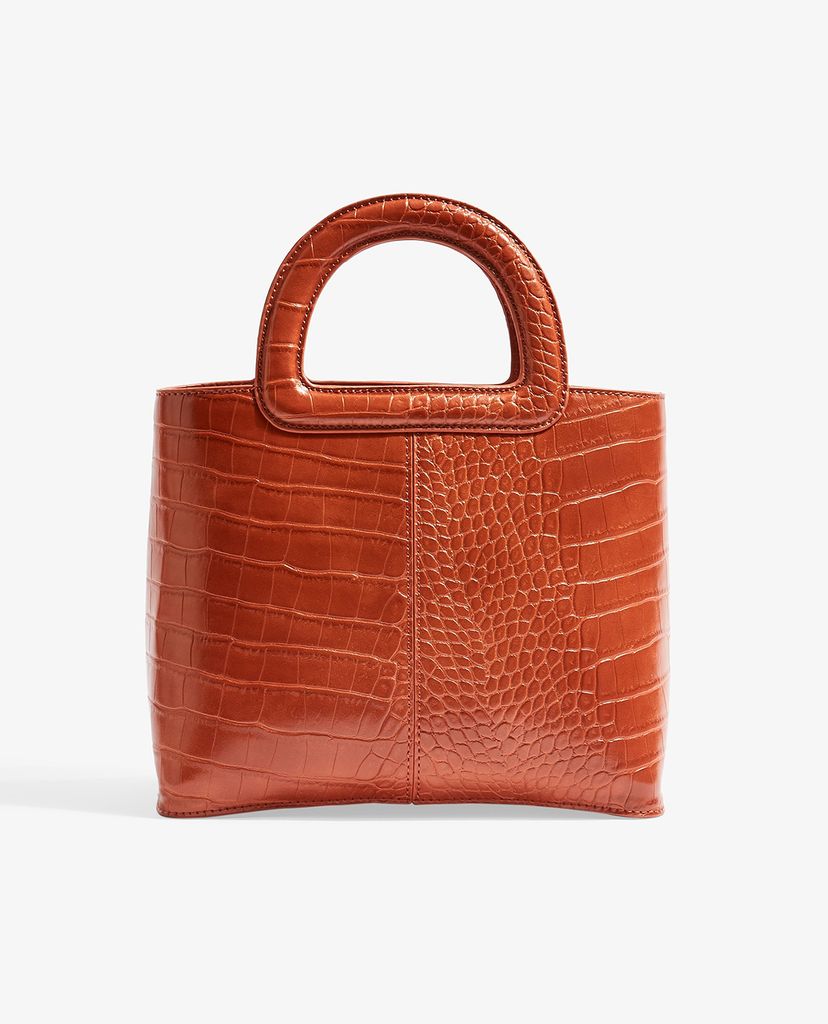 TOPSHOP - Túi xách tay nữ phom vuông TIA Crocodile Grab