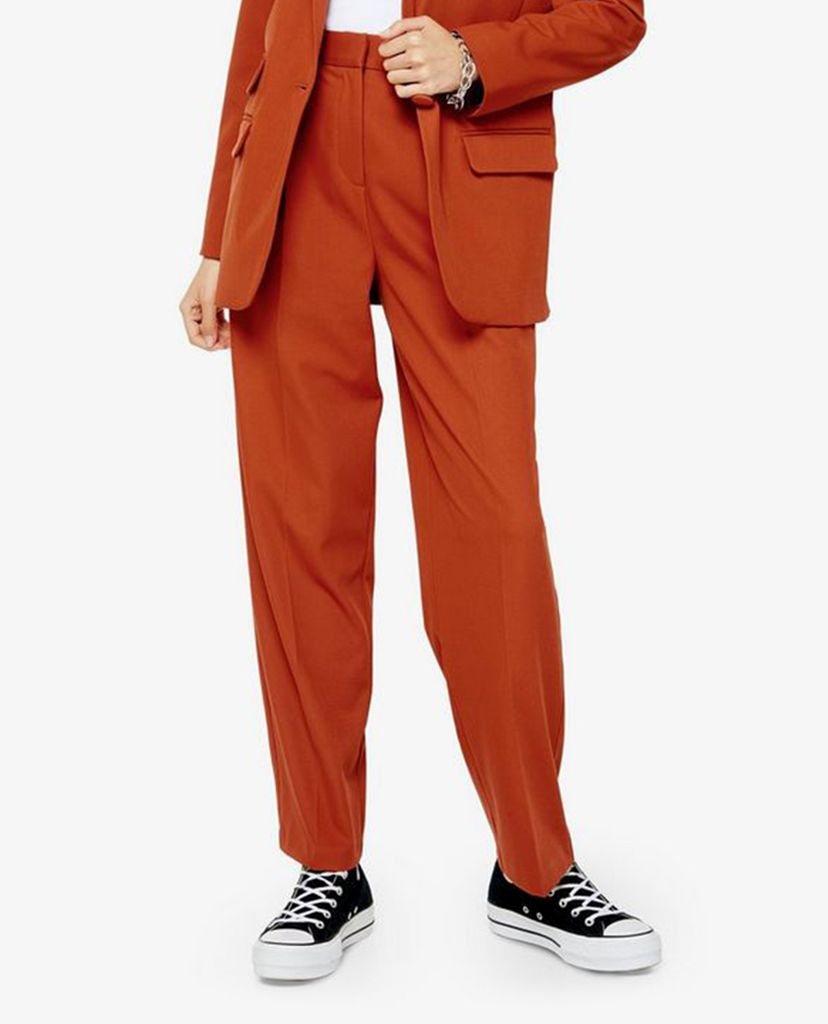 TOPSHOP - Quần kiểu nữ lưng cao phom suông Orange Slouch