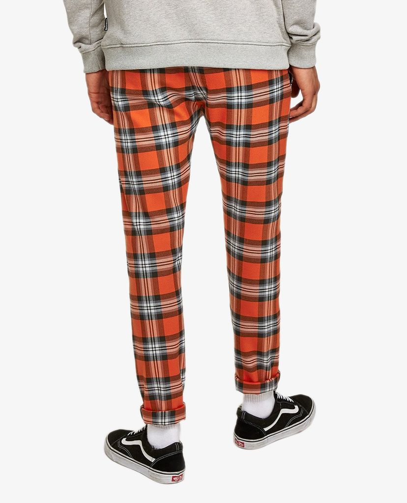 TOPMAN - Quần dài nam kẻ sọc phom skinny Terry Check