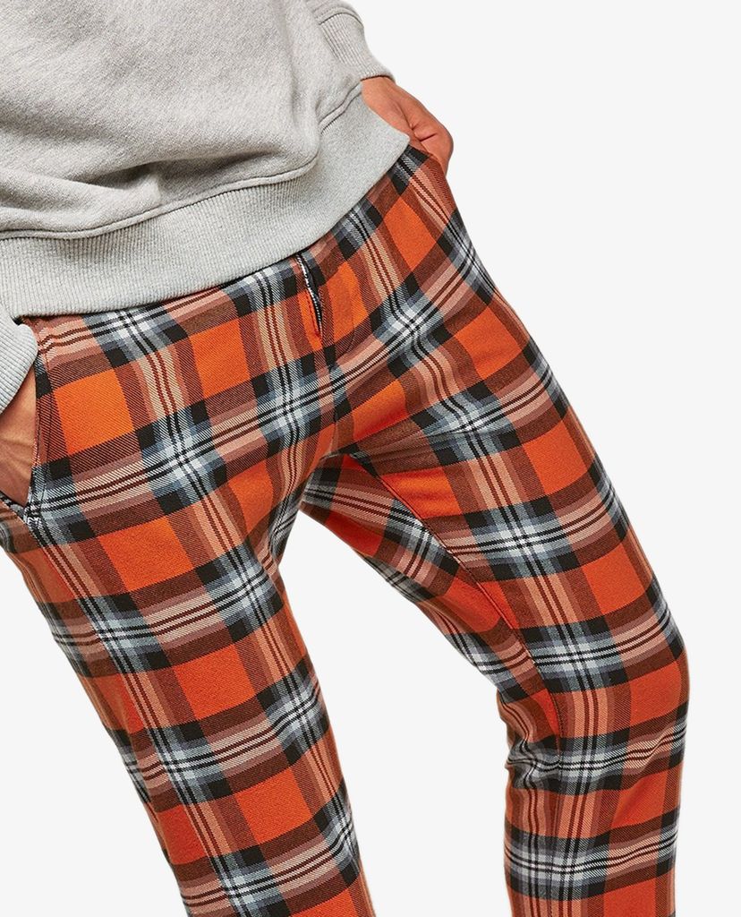 TOPMAN - Quần dài nam kẻ sọc phom skinny Terry Check