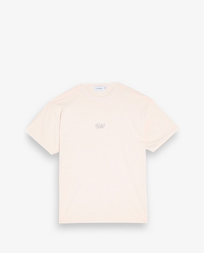 TOPMAN - Áo thun nam phom suông ngắn tay Milan