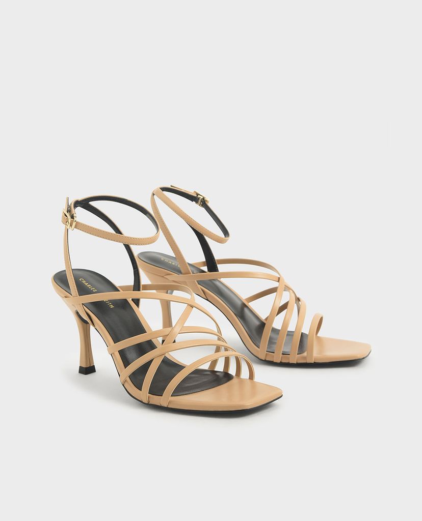 CHARLES & KEITH - Giày cao gót quai mảnh đan chéo Strappy Heeled