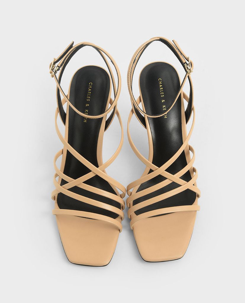 CHARLES & KEITH - Giày cao gót quai mảnh đan chéo Strappy Heeled