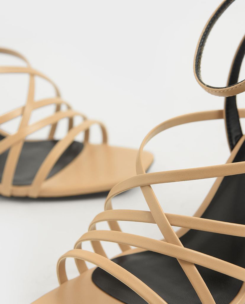 CHARLES & KEITH - Giày cao gót quai mảnh đan chéo Strappy Heeled