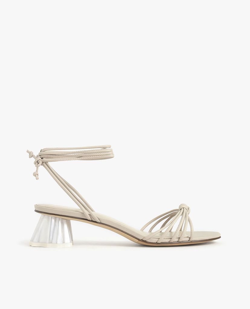 CHARLES & KEITH - Giày sandal cao gót Geometric Ankle Tie