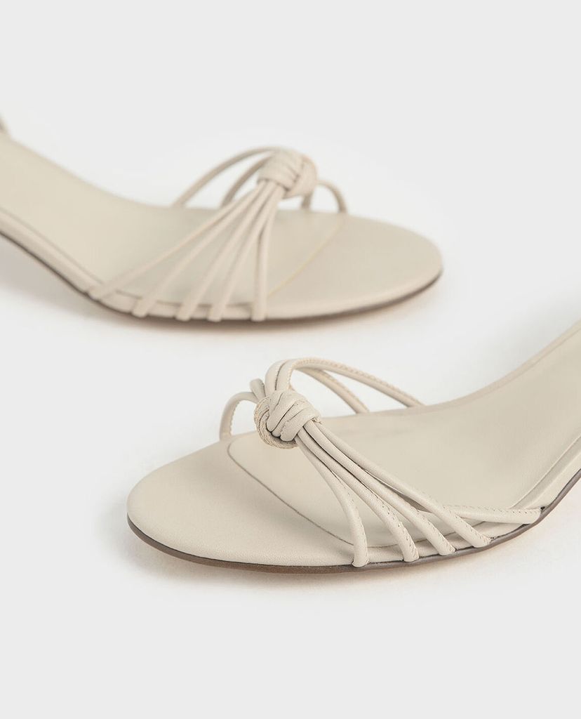 CHARLES & KEITH - Giày sandal cao gót Geometric Ankle Tie