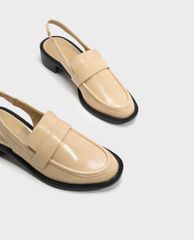 CHARLES & KEITH - Giày đế bệt nữ mũi vuông Slingback Loafers