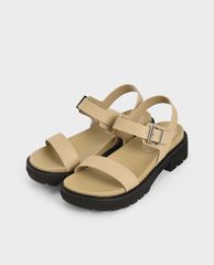 CHARLES & KEITH - Giày sandals nữ quai ngang Ankle Strap