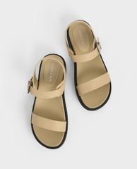 CHARLES & KEITH - Giày sandals nữ quai ngang Ankle Strap