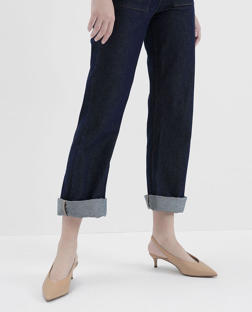 CHARLES & KEITH - Giày cao gót mũi nhọn Slingback Kitten