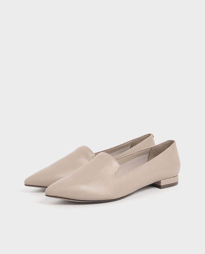 CHARLES & KEITH - Giày đế bệt nữ mũi nhọn Pointed Toe