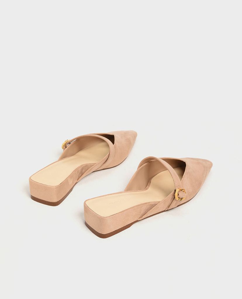 CHARLES & KEITH - Giày đế bệt V Cut Low Wedge
