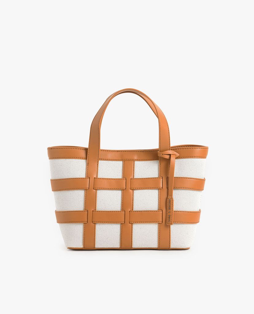 CHARLES & KEITH - Túi xách tay nữ Caged Canvas