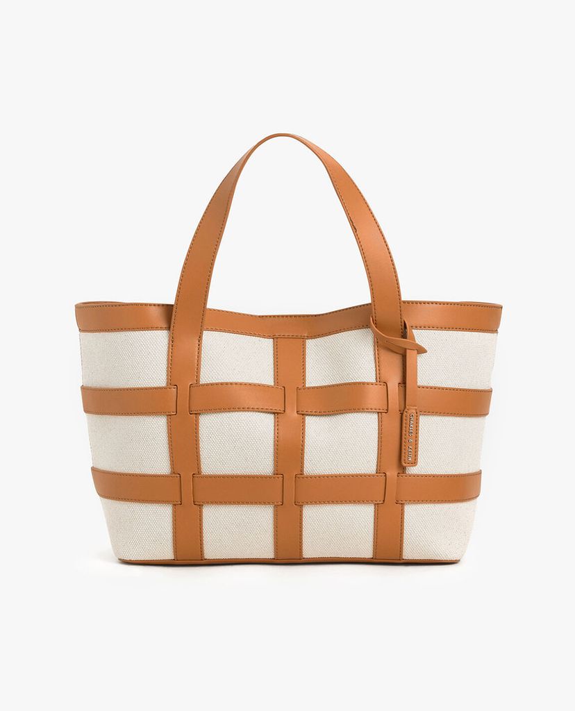 CHARLES & KEITH - Túi đeo vai nữ chữ nhật Large Caged See Through