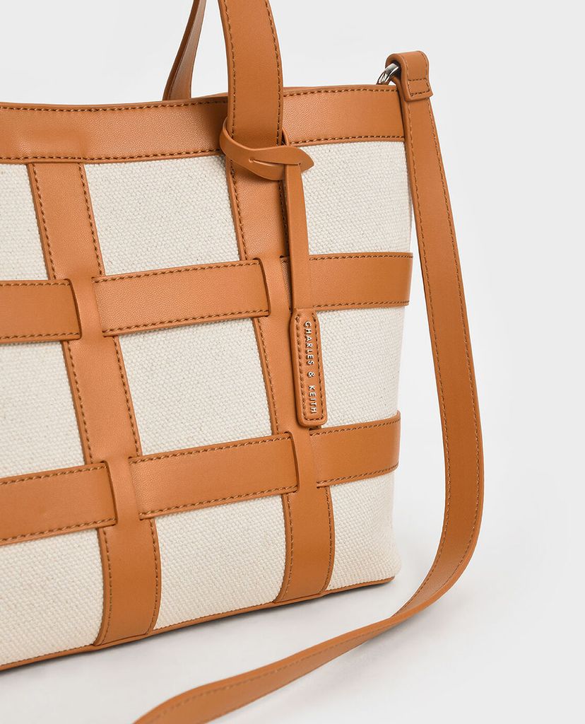 CHARLES & KEITH - Túi đeo vai nữ chữ nhật Large Caged See Through