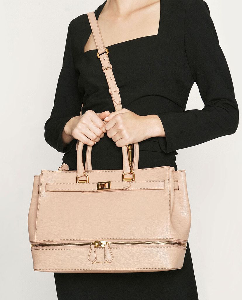 CHARLES & KEITH - Túi đeo vai chữ nhật Large Two Way Zip